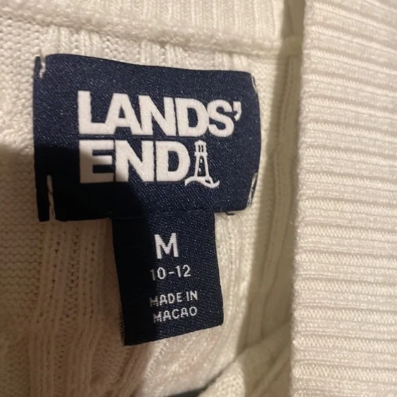 Chase Bank cream short sleeve sweater - Picture 2 of 3